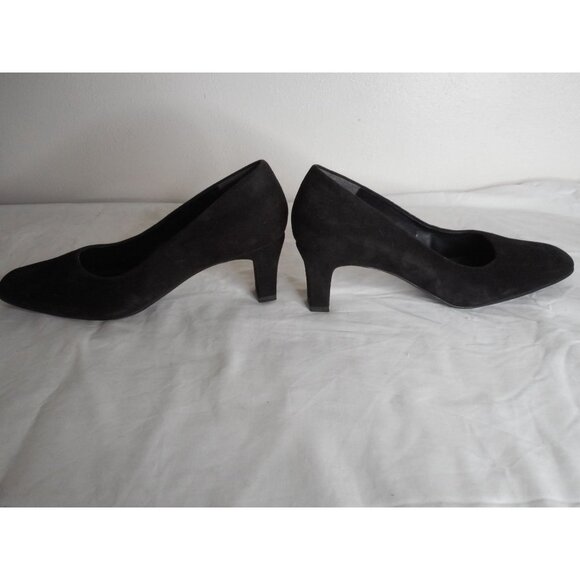 NWOB Naturalizer Black Suede Pumps Womens Sz 9M 2.5" heel - Picture 5 of 8